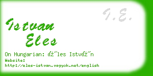 istvan eles business card